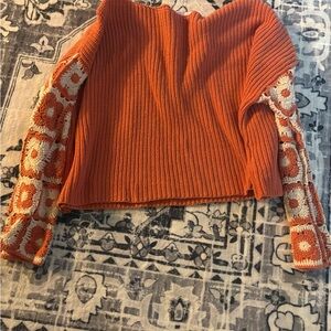 Pink Lily Crochet Sweater